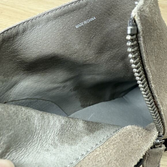 Eileen Fisher Platform Suede Wedge Boots Bootie Womens 8 Side Zip Strap Brown - Picture 7 of 8